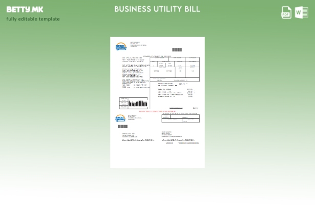 Модерен стил шаблон за деловни сметки за комунални услуги Seco Energy